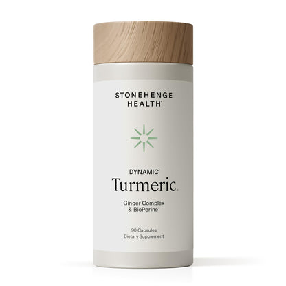 Stonehenge Health Dynamic Turmeric Curcumin with Ginger - High Potency - 1,650 mg Turmeric with 95% Curcuminoids & BioPerine, 90 Vegetarian Capsules - dailyvitalstore