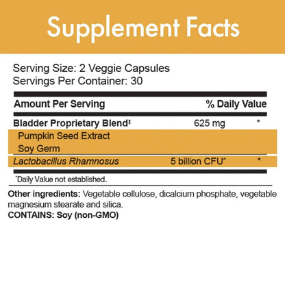 Stop Aging Now - BladderControl360 Formula - Bladder Control Support - Go-Less & Probiotics - Urinary Health Probiotic Supplement - Lactobacillus Rhamnosus, Pumpkin Seed & Soy Germ Extracts - 60 Vcaps - dailyvitalstore