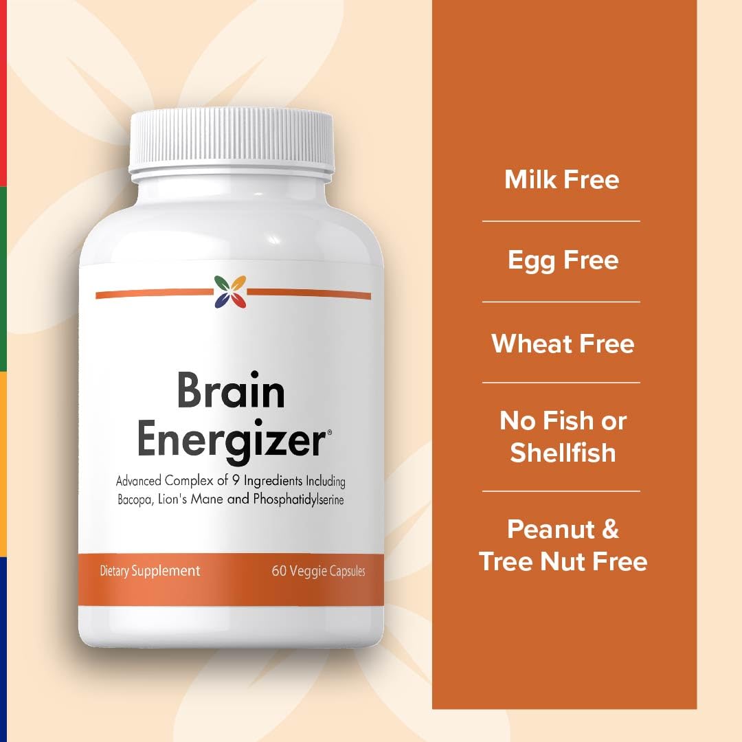 Stop Aging Now - Brain Supplement Complex - with Ginkgo Biloba, Lion's Mane, Bacopa, and DMAE - 60 Vegetarian Capsules - Advanced Blend - dailyvitalstore