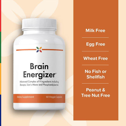 Stop Aging Now - Brain Supplement Complex - with Ginkgo Biloba, Lion's Mane, Bacopa, and DMAE - 60 Vegetarian Capsules - Advanced Blend - dailyvitalstore