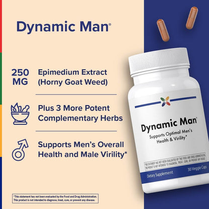 Stop Aging Now - Dynamic Man - Complex Supplement - 30 Vegetarian Capsules - dailyvitalstore