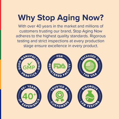 Stop Aging Now - Dynamic Man - Complex Supplement - 30 Vegetarian Capsules - dailyvitalstore