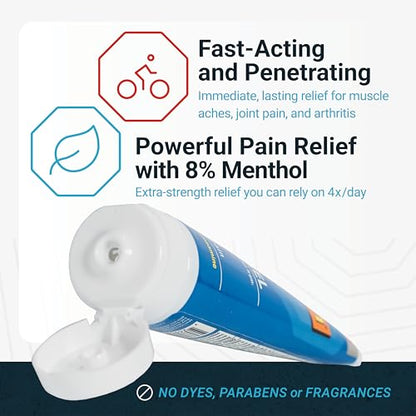 Stopain Pain Relief Gel 3oz USA Made, Max Strength Fast Acting with MSM, Glucosamine, Menthol for Arthritis, Lower Back Sciatica, Knee, Neck, HSA FSA Approved Topical Analgesic Products - dailyvitalstore