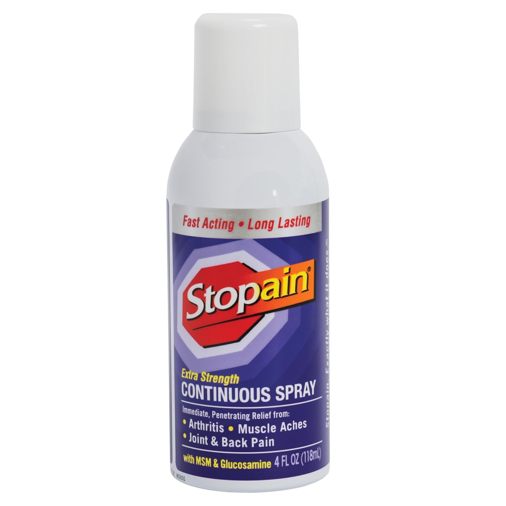 Stopain Pain Relief Spray 4oz, USA Made, Max Strength Fast Acting with Menthol, MSM, Glucosamine for Lower Back, Arthritis, Knee, Neck, Joints, HSA FSA Approved OTC Topical Analgesic Product - dailyvitalstore