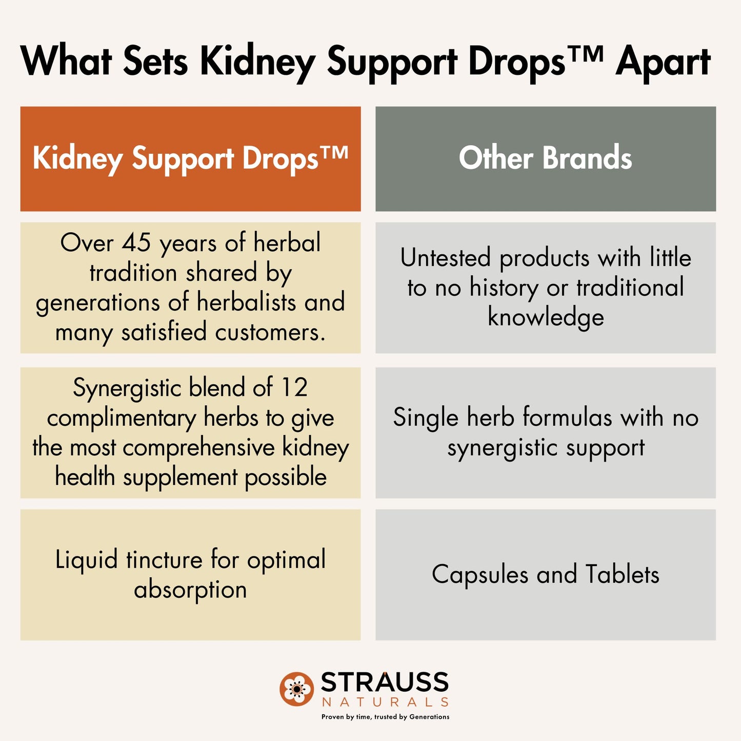 Strauss Naturals Kidney Support Drops – Herbal Kidney Support Supplement for Men and Women – Helps with Kidney Health and Urinary Tract Function – Vegan & Non-GMO – Spearmint Flavored – 100 ml Bottle - dailyvitalstore