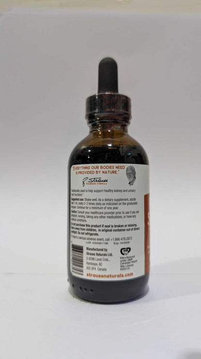 Strauss Naturals Kidney Support Drops – Herbal Kidney Support Supplement for Men and Women – Helps with Kidney Health and Urinary Tract Function – Vegan & Non-GMO – Spearmint Flavored – 100 ml Bottle - dailyvitalstore