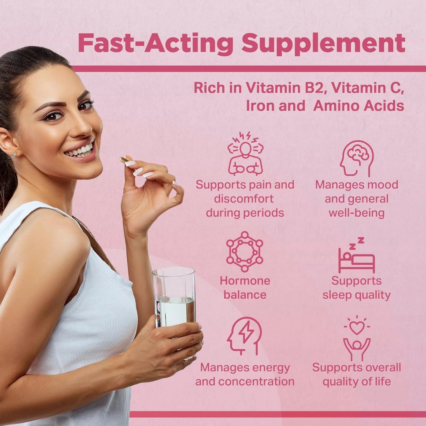Strength & Spices Hormone Balance 100% Natural Estrogen Supplement – 12 Ingredients w Dong Quai - 60 Vegan UK Made 1000mg Capsules – Fertility and Menstrual Comfort - dailyvitalstore