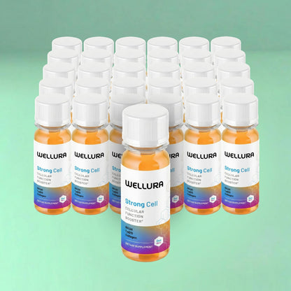 Strong Cell | Cellular Function Booster Liquid | NADH, CoQ10, Collagen. 90+% Absorption Rate. Vitamins B1, B2, B3, B6, B7, and B12. Vitamin K2 | 30 Count. - dailyvitalstore