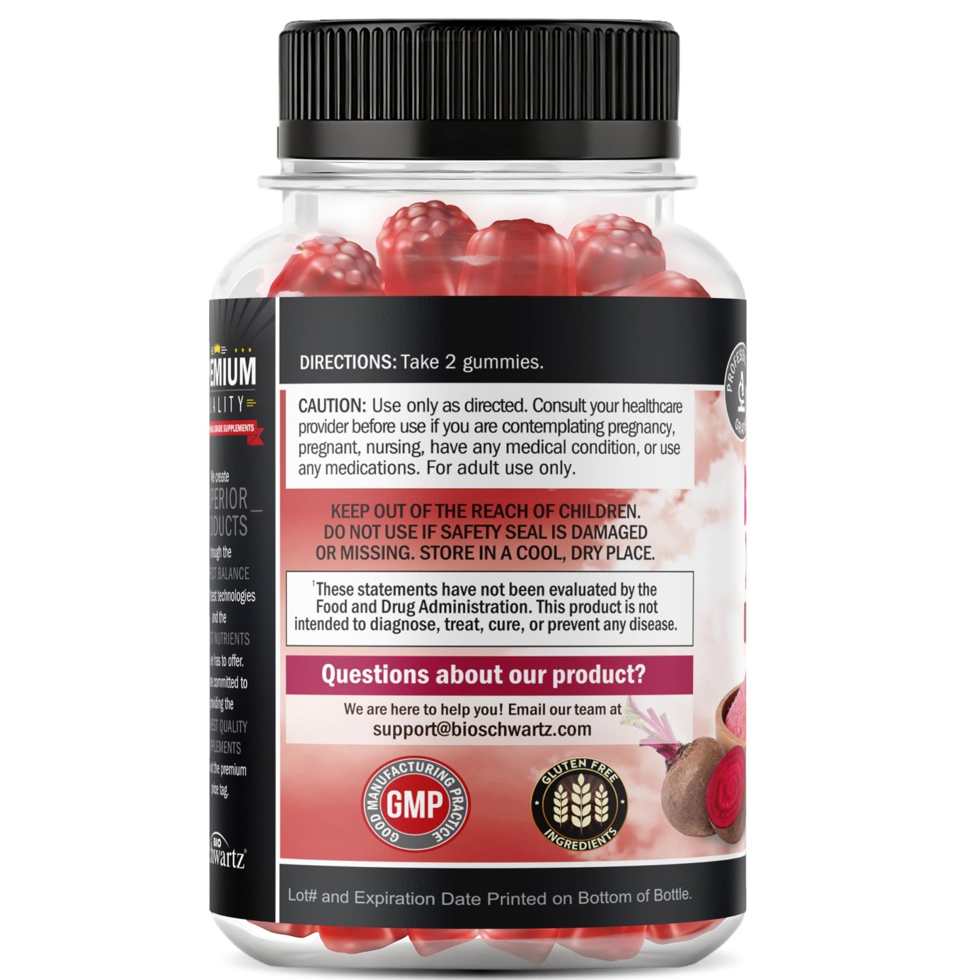 Sugar Free Beet Root Gummies - Nitric Oxide Gummies Infused with Coconut Oil for Highest Absorption - Supports Energy & Whole Body Health - dailyvitalstore