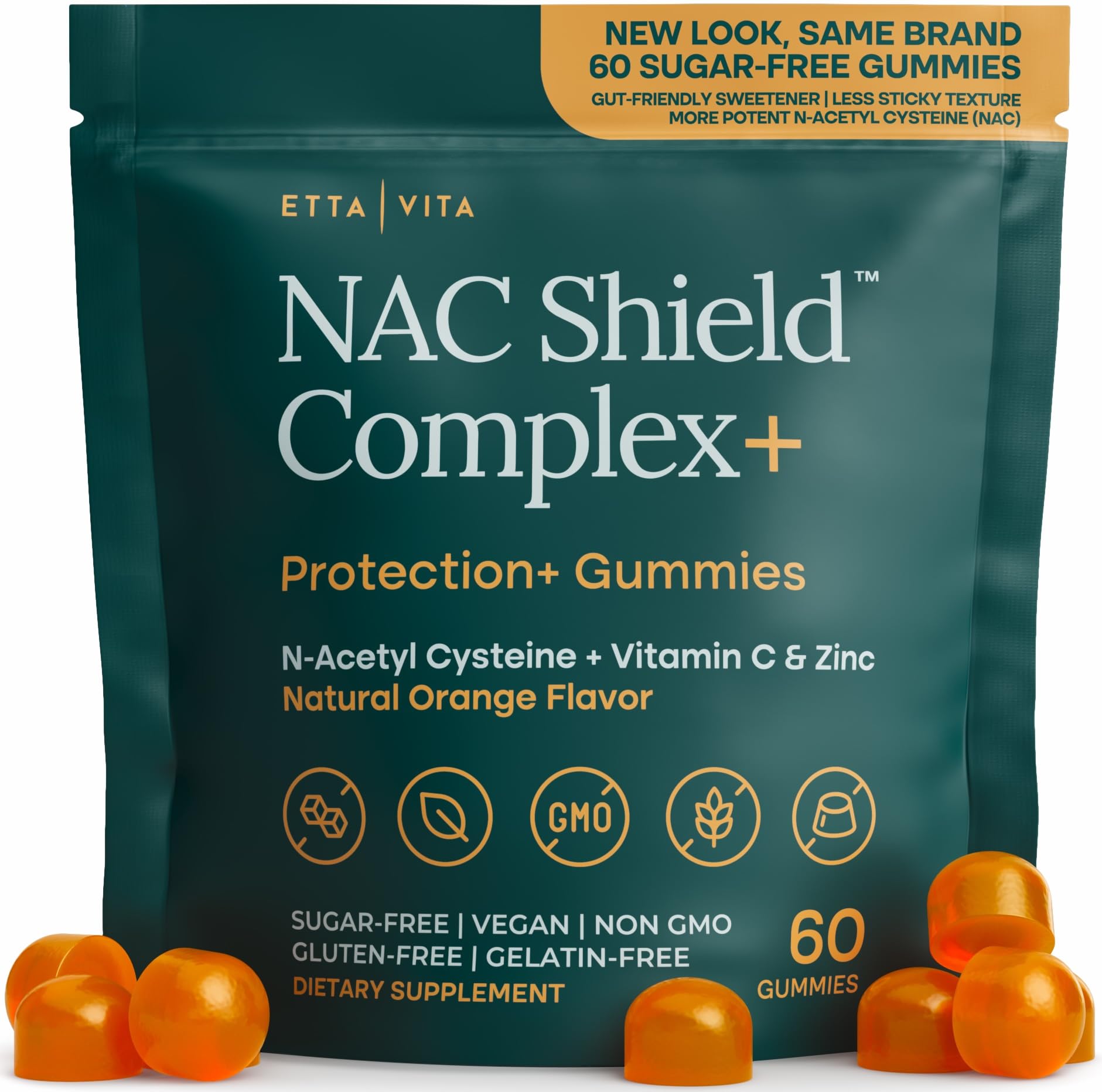 Sugar-Free NAC Gummies (Immune Support Complex) N-Acetyl Cysteine, Vitamin C & Zinc - Supports Respiratory Health, Liver Detox & Cleanse, Kidney Function, NAC Supplement for Kids and Adults - Vegan - dailyvitalstore