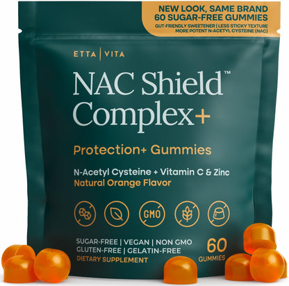 Sugar-Free NAC Gummies (Immune Support Complex) N-Acetyl Cysteine, Vitamin C & Zinc - Supports Respiratory Health, Liver Detox & Cleanse, Kidney Function, NAC Supplement for Kids and Adults - Vegan - dailyvitalstore