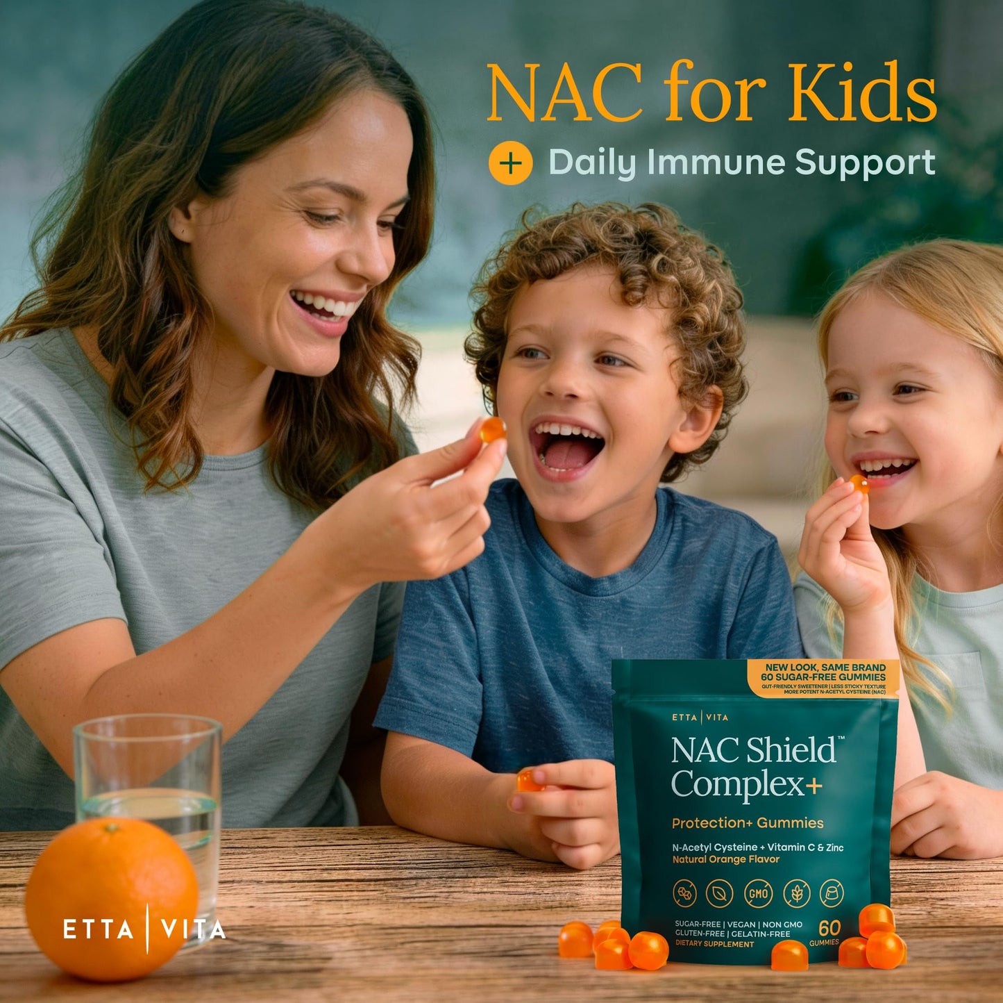 Sugar-Free NAC Gummies (Immune Support Complex) N-Acetyl Cysteine, Vitamin C & Zinc - Supports Respiratory Health, Liver Detox & Cleanse, Kidney Function, NAC Supplement for Kids and Adults - Vegan - dailyvitalstore
