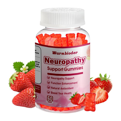 Sugar Free Neuropathy Support Gummies for Nerve – Enhanced Nerve Health, Regeneration, Cognitive Support with Vitamin B1, B6, B12, Magnesium, ALA, Turmeric, CoQ10 & More - dailyvitalstore