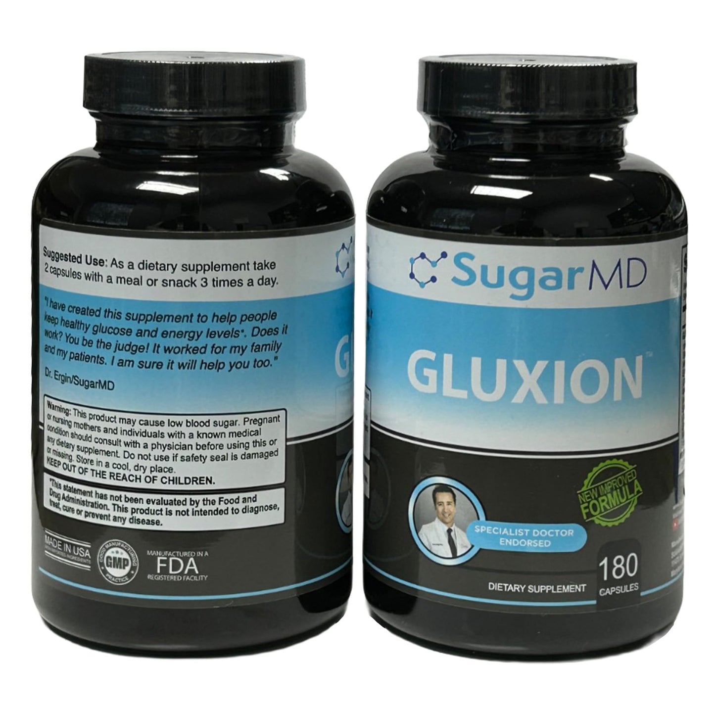 SugarMD GLUXION 3X Strength Formula | Advanced Botanical & Nutrient Blend for Spike Control| Vegan, Non-GMO, 180 Capsules - dailyvitalstore