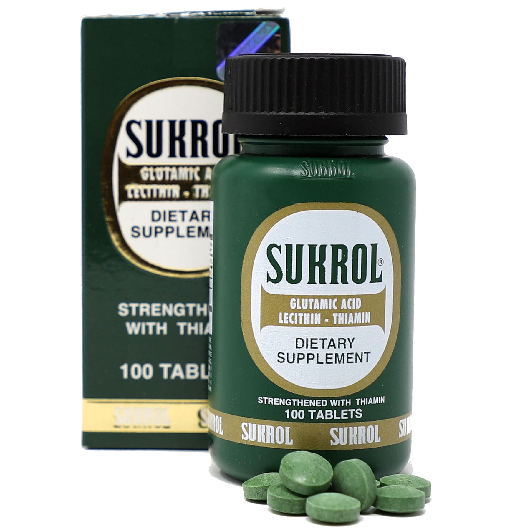 Sukrol, Vitamin, Improve Healthy Brain Function, 100 Tablets, Bottle - dailyvitalstore
