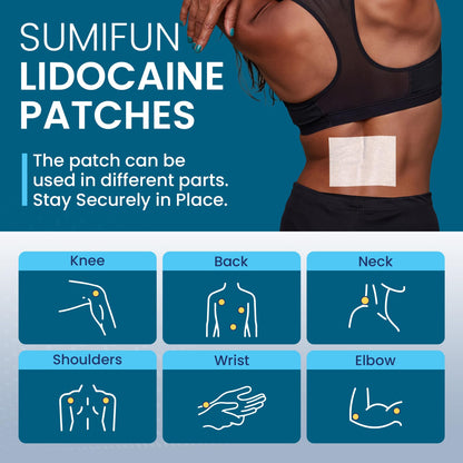 Sumifun 4% Lidocaine Patches, Long Lasting Plaster Patch for Knee, Shoulder, Muscle, Joints with Natural Ingredients, Extended Patch with Lidocaine (Large, Count, 18) - dailyvitalstore