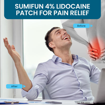 Sumifun 4% Lidocaine Patches, Long Lasting Plaster Patch for Knee, Shoulder, Muscle, Joints with Natural Ingredients, Extended Patch with Lidocaine (Large, Count, 18) - dailyvitalstore