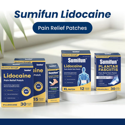Sumifun Foot Pain Relief Lidocaine Roll-On - Maximum Strength OTC for Plantar Fasciitis & Heel Pain - Fast-Drying, Non-Greasy Formula, 2.5 Fl Oz * 3 - dailyvitalstore
