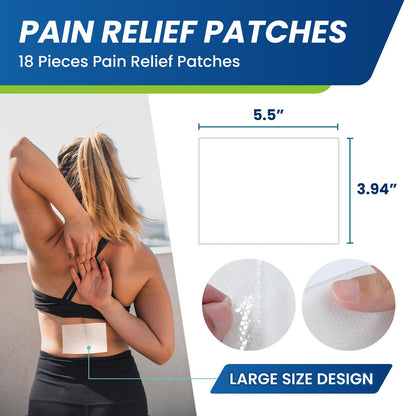 Sumifun Lidocaine Pain Relief Patches - Fast, Targeted Therapy Simple Backache, Soreness, Sprain, Joint Pain with Maximum Strength 4% Lidocaine and 1% Menthol (Large, Count, 25) - dailyvitalstore