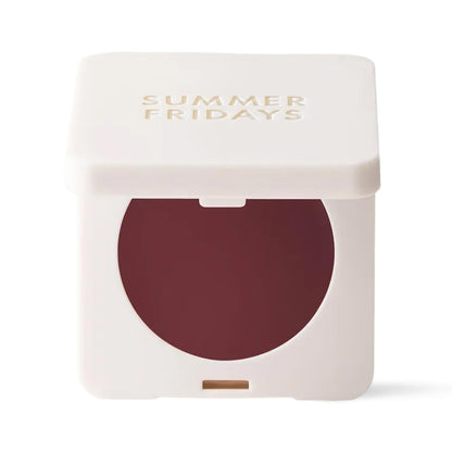 Summer Fridays Blush Butter Balm - Skincare-Infused Hydrating Cream Blush with Hyaluronic Acid, Ceramides, & Shea Butter for a Dewy Flush of Color - Cheek and Lip Tint - Berry Spritz (0.14 Oz) - dailyvitalstore