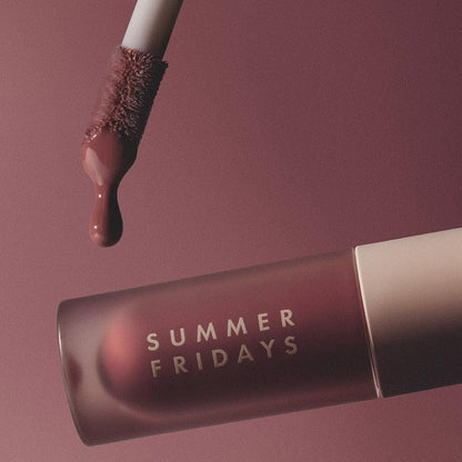 Summer Fridays Dream Lip Oil - Hydrating Tinted Lip Gloss Oil - Non-Sticky Formula with Skincare Benefits for Long-Lasting Softness + Shine - Effortless Beauty Gifts - Soft Mauve (0.15 Oz) - dailyvitalstore