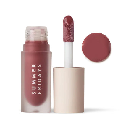 Summer Fridays Dream Lip Oil - Hydrating Tinted Lip Gloss Oil - Non-Sticky Formula with Skincare Benefits for Long-Lasting Softness + Shine - Effortless Beauty Gifts - Soft Mauve (0.15 Oz) - dailyvitalstore