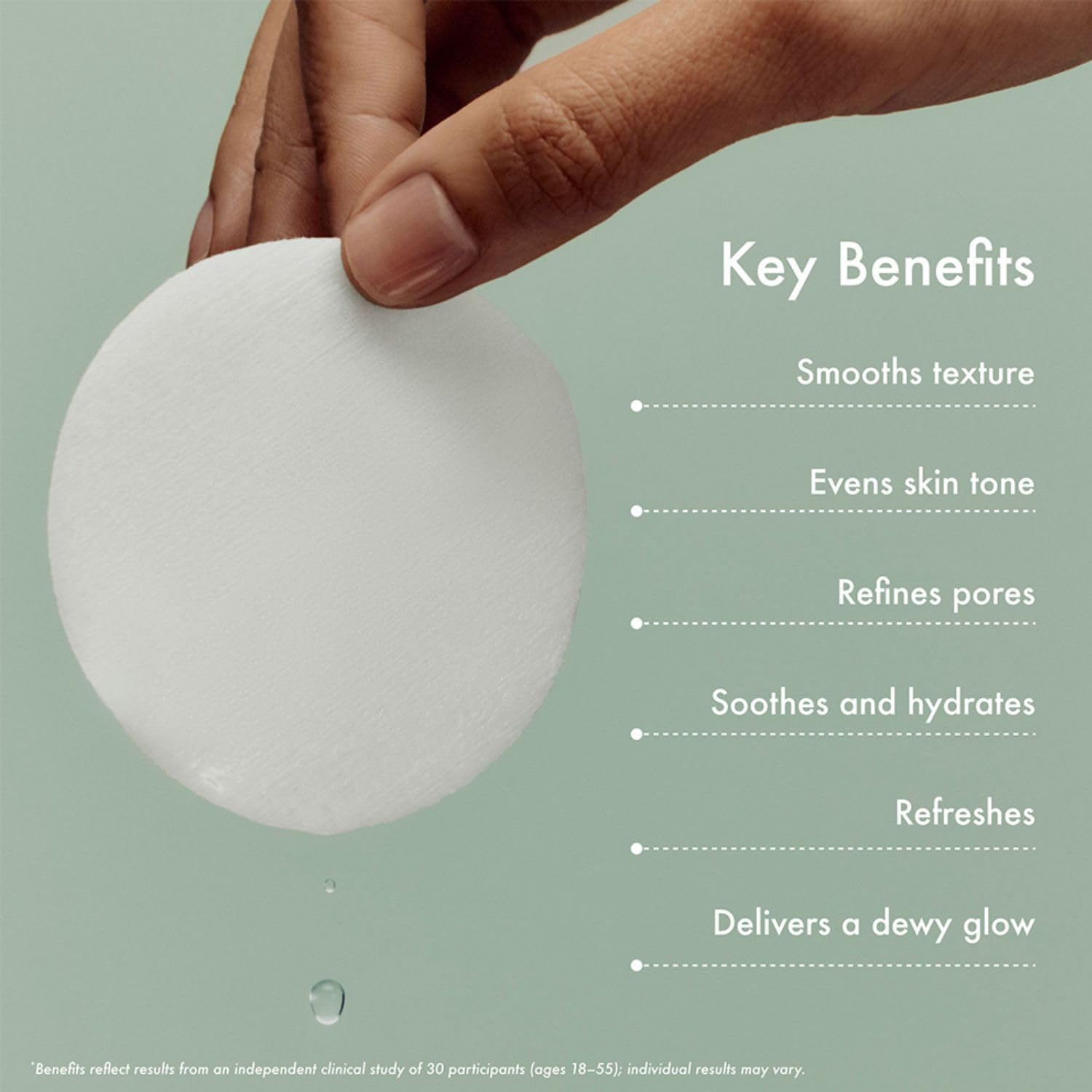 Summer Fridays Gentle Reset Daily Exfoliating Pads - Face Exfoliator with AHAs + PHAs to Smooth Texture + Even Skin - Formulated in Korea - Soothing + Hydrating Toner Pads - Vegan (30 Count) - dailyvitalstore