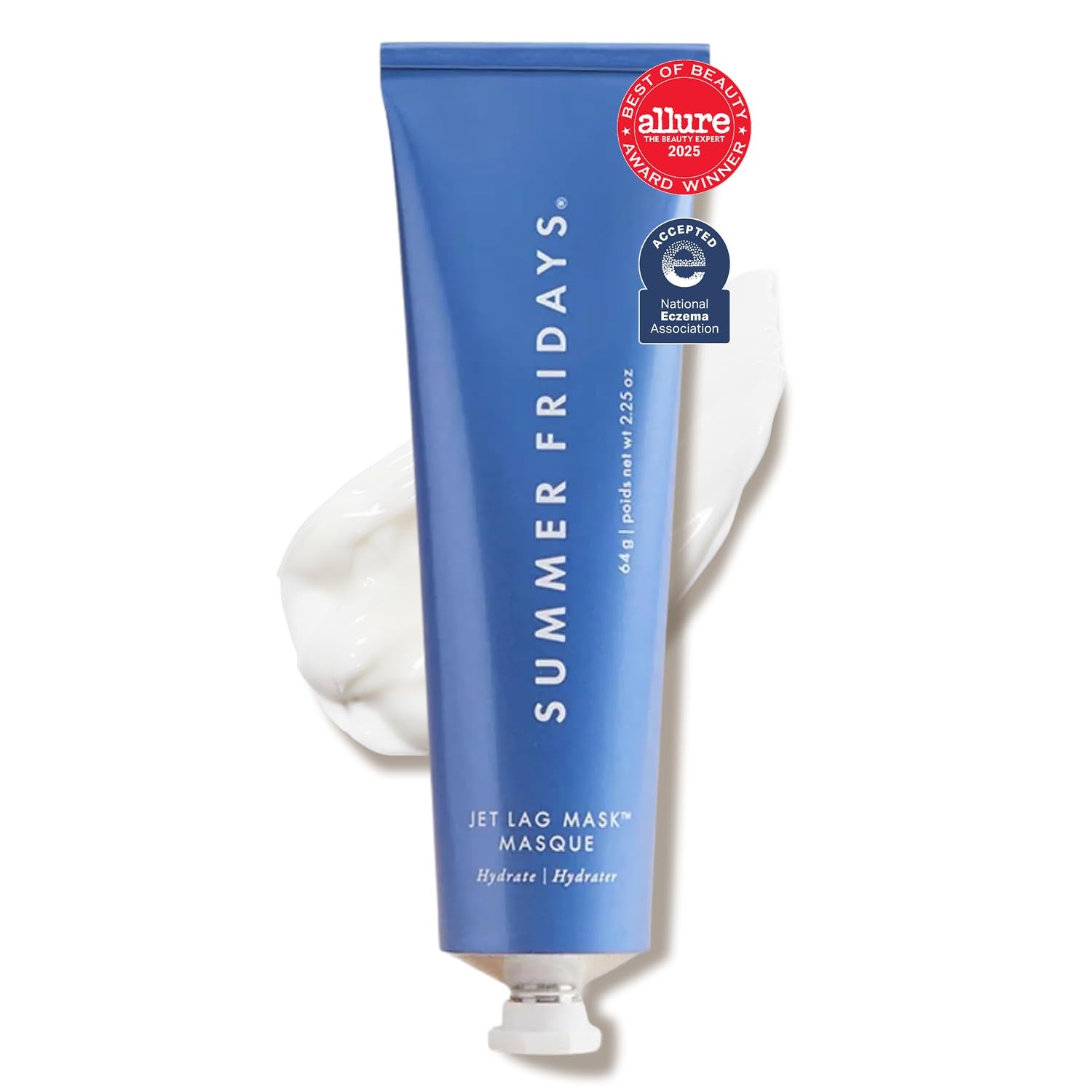 Summer Fridays Jet Lag Mask - Hydrating Face Moisturizer + Mask - Enriched with Hyaluronic Acid, Niacinamide, Glycerin + Antioxidants Helps Nourish Skin for a Renewed + Radiant Complexion (2.25 Oz) - dailyvitalstore