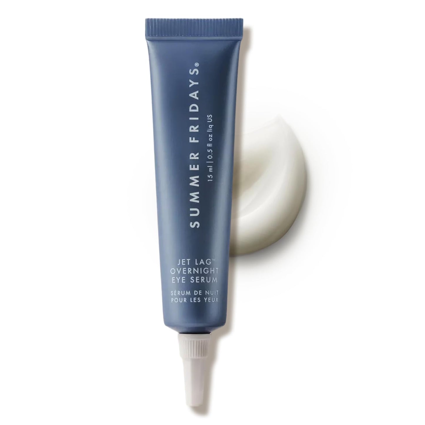 Summer Fridays Jet Lag Overnight Eye Serum - Nourishing Undereye Treatment for Dark Circles - Helps to Hydrate, Smooth, Firm & Depuff - Enriched with Glycerin to Lock in Moisture (0.5 Fl Oz) - dailyvitalstore
