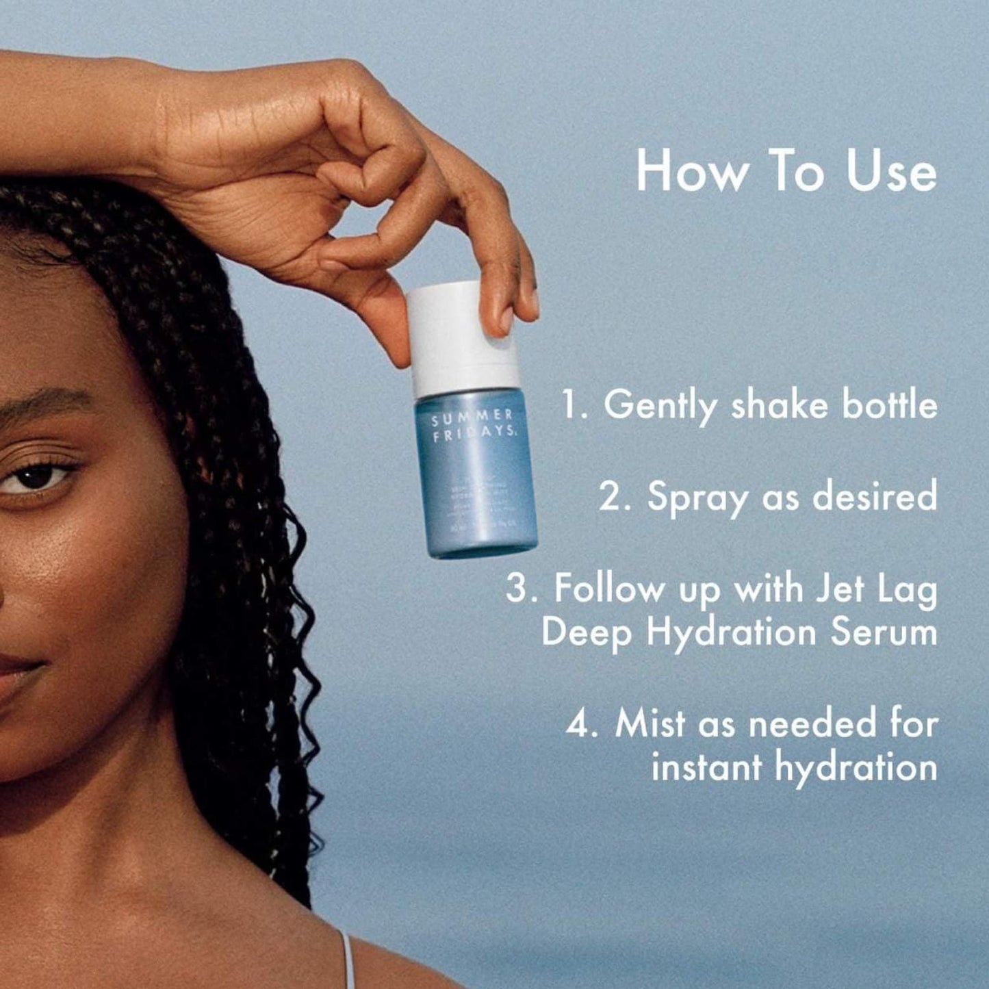 Summer Fridays Jet Lag Skin Soothing Hydration Face Mist - Ultra-Fine Facial Spray & Hydrating Mist to Comfort, Soothe & Help Provide Protective Moisture Barrier Support for Glowing Skin (1.7 Fl Oz) - dailyvitalstore