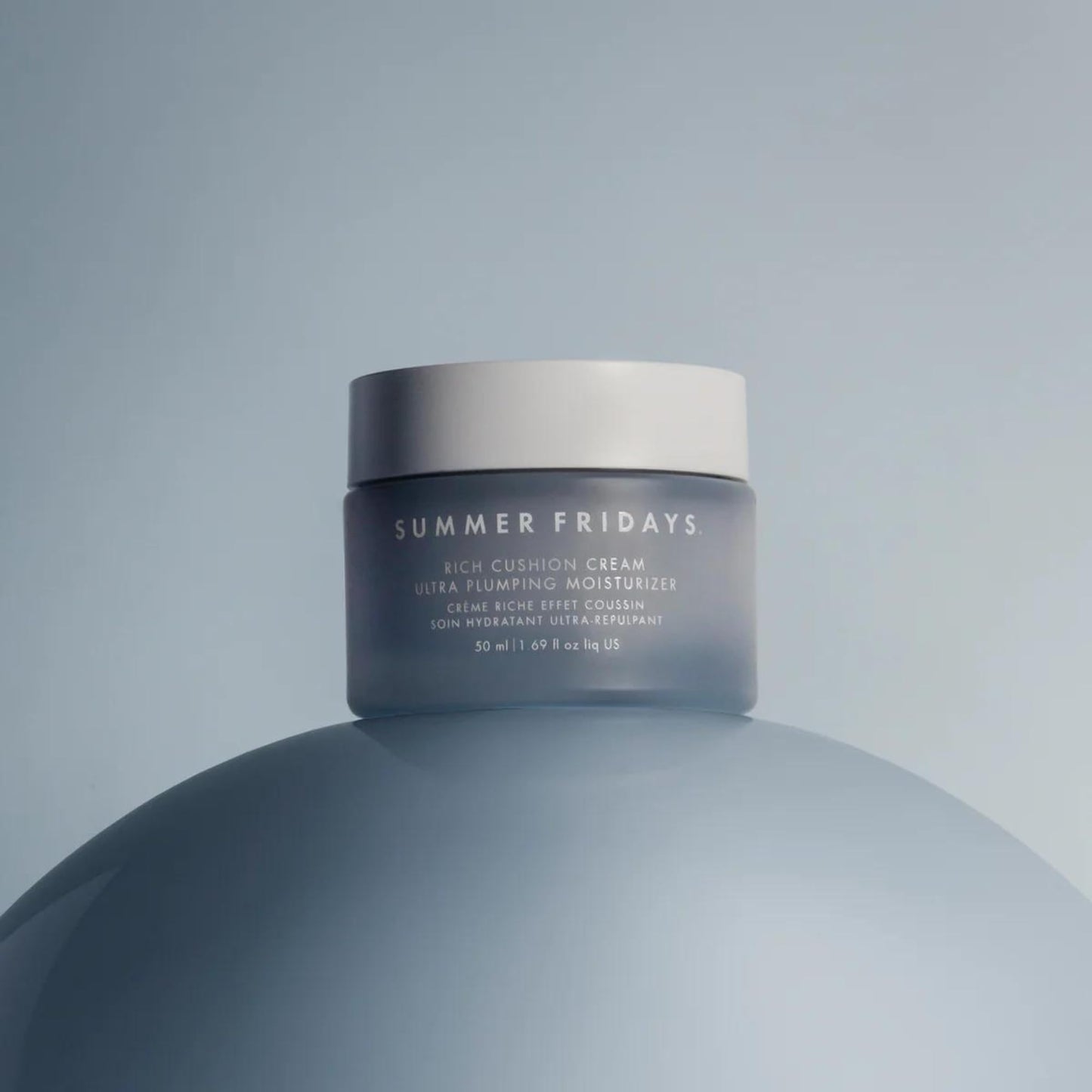 Summer Fridays Rich Cushion Face Cream - Ultra Plumping Barrier Repair Cream + Makeup Primer - Infuses Skin with Rich Hydration from Glycerin + Squalane - Non-Comedogenic + Fragrance-Free (1.69 Oz) - dailyvitalstore