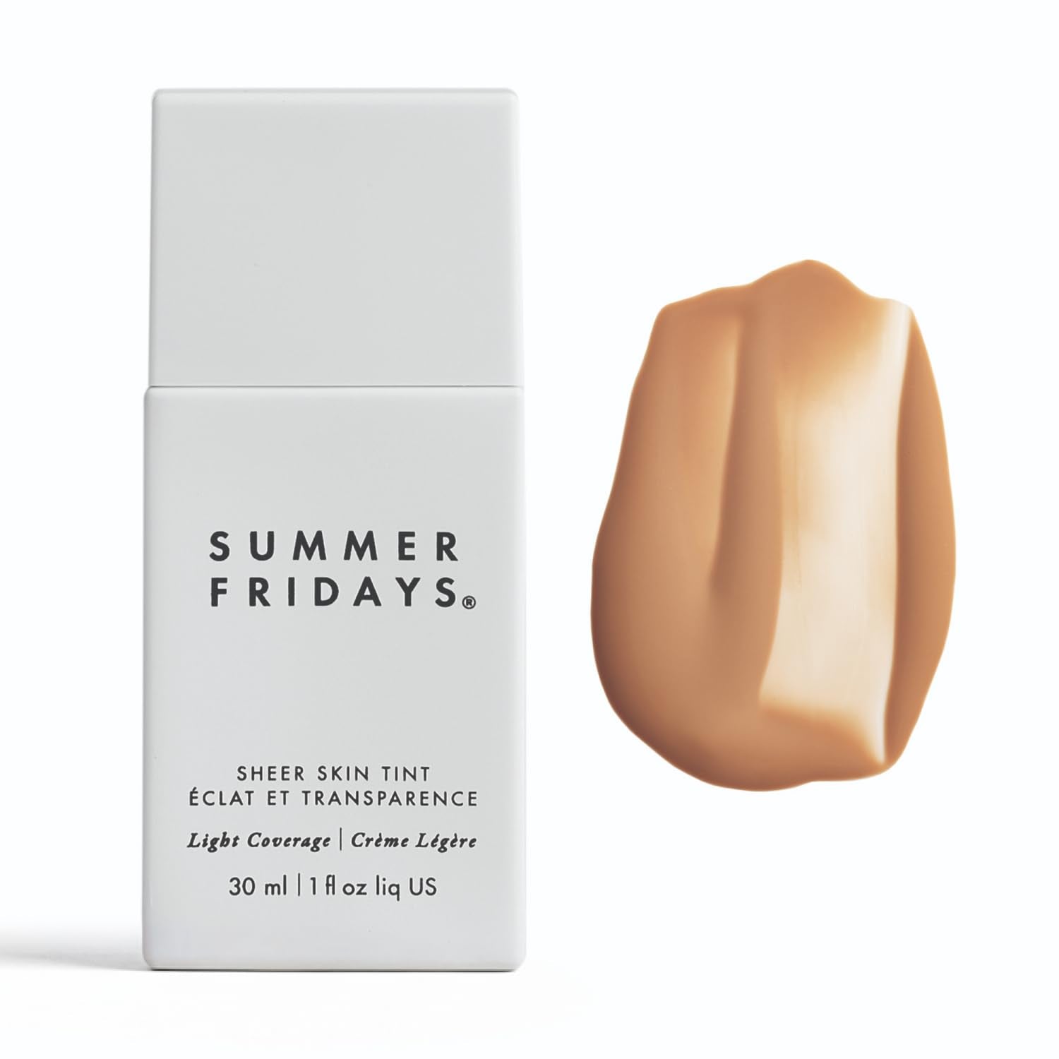 Summer Fridays Sheer Skin Tint - Skin Tint with Hyaluronic Acid - Helps Diminish Uneven Skin Tone - Sheer to Light Coverage - Shade 5 - Medium with Warm Neutral Undertones (1 Fl Oz) - dailyvitalstore