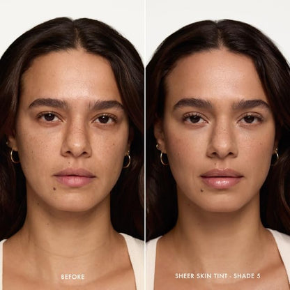 Summer Fridays Sheer Skin Tint - Skin Tint with Hyaluronic Acid - Helps Diminish Uneven Skin Tone - Sheer to Light Coverage - Shade 5 - Medium with Warm Neutral Undertones (1 Fl Oz) - dailyvitalstore