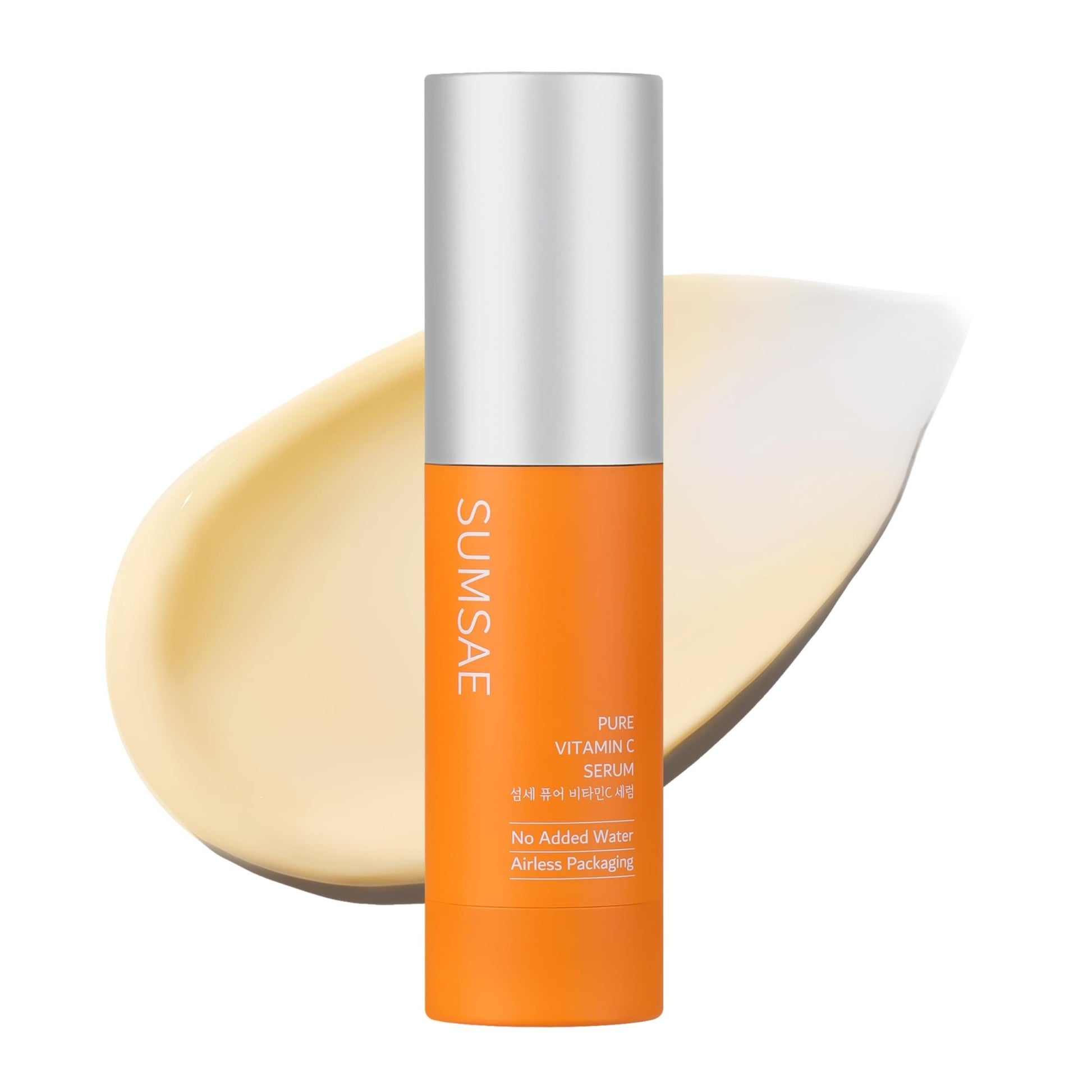 SUMSAE Pure Vitamin C Serum - Korean Skincare with Vitamin 10.5%, Waterless (No oxidation formula), Special Airless Pump, Brightening and Firming Skin - dailyvitalstore