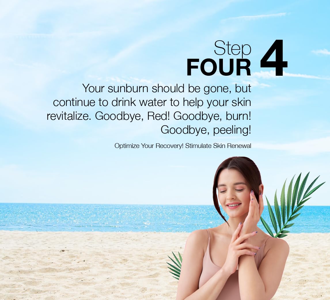 Sunburn Drink - Twin Pack - After Sun Skin Care - Supports Healthy Skin from The Inside Out -Promotes Hydration - Sun Damage Support - Mix with Water - Travel Size - dailyvitalstore