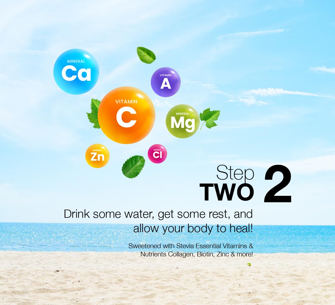 Sunburn Drink - Twin Pack - After Sun Skin Care - Supports Healthy Skin from The Inside Out -Promotes Hydration - Sun Damage Support - Mix with Water - Travel Size - dailyvitalstore