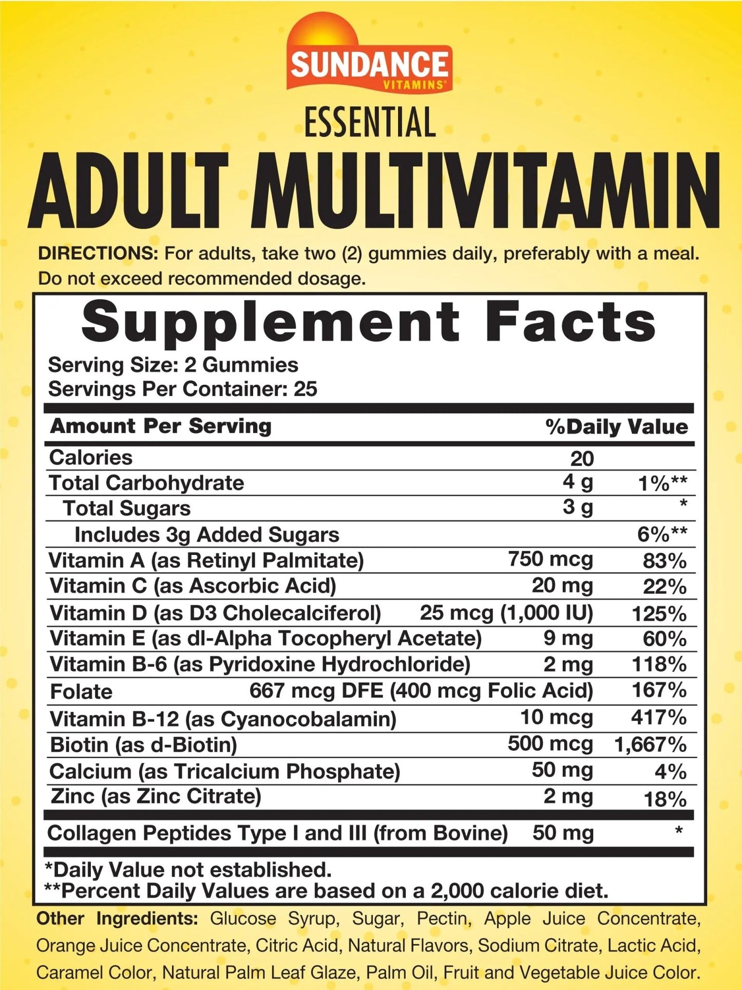 Sundance Multivitamin Gummies for Adults | for Men & Women | Mixed Berry Flavor | Non-GMO and Gluten Free Supplement - dailyvitalstore
