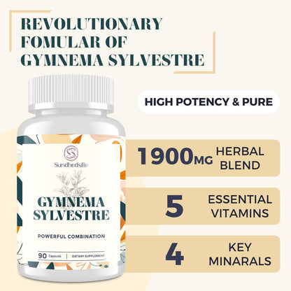 Sundhedsliv 16 in 1 Blxxd Sugr Effective Gymnema Sylvestre Supplement 2100MG | with Berberine, Cinnamon, Bitter Melon | Vitamins, Magnesium & Chromium | 2Pack - dailyvitalstore