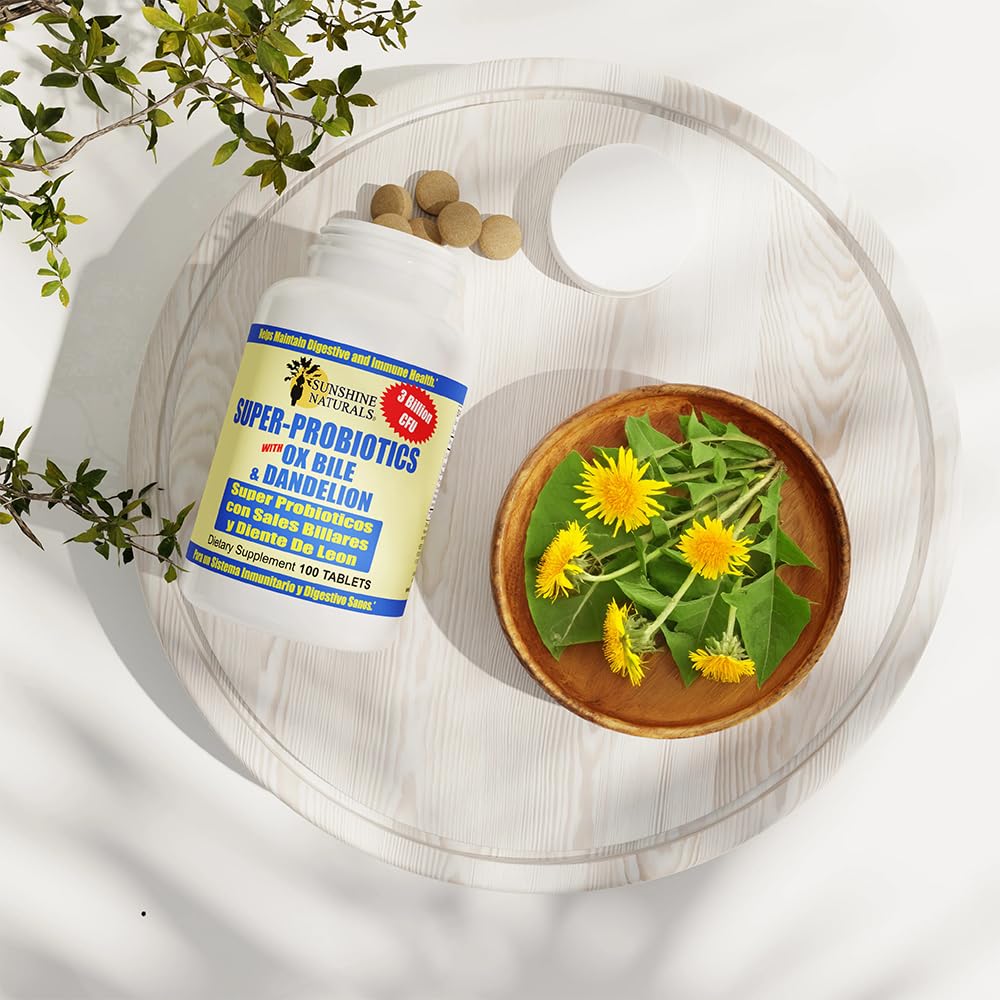 Sunshine Naturals Super Probiotics Supplement. Improves Digestion, Gut Health, Immune System Support, and Healthy Bowel Function. Promotes Healthy Flora. 100 Capsules. - dailyvitalstore
