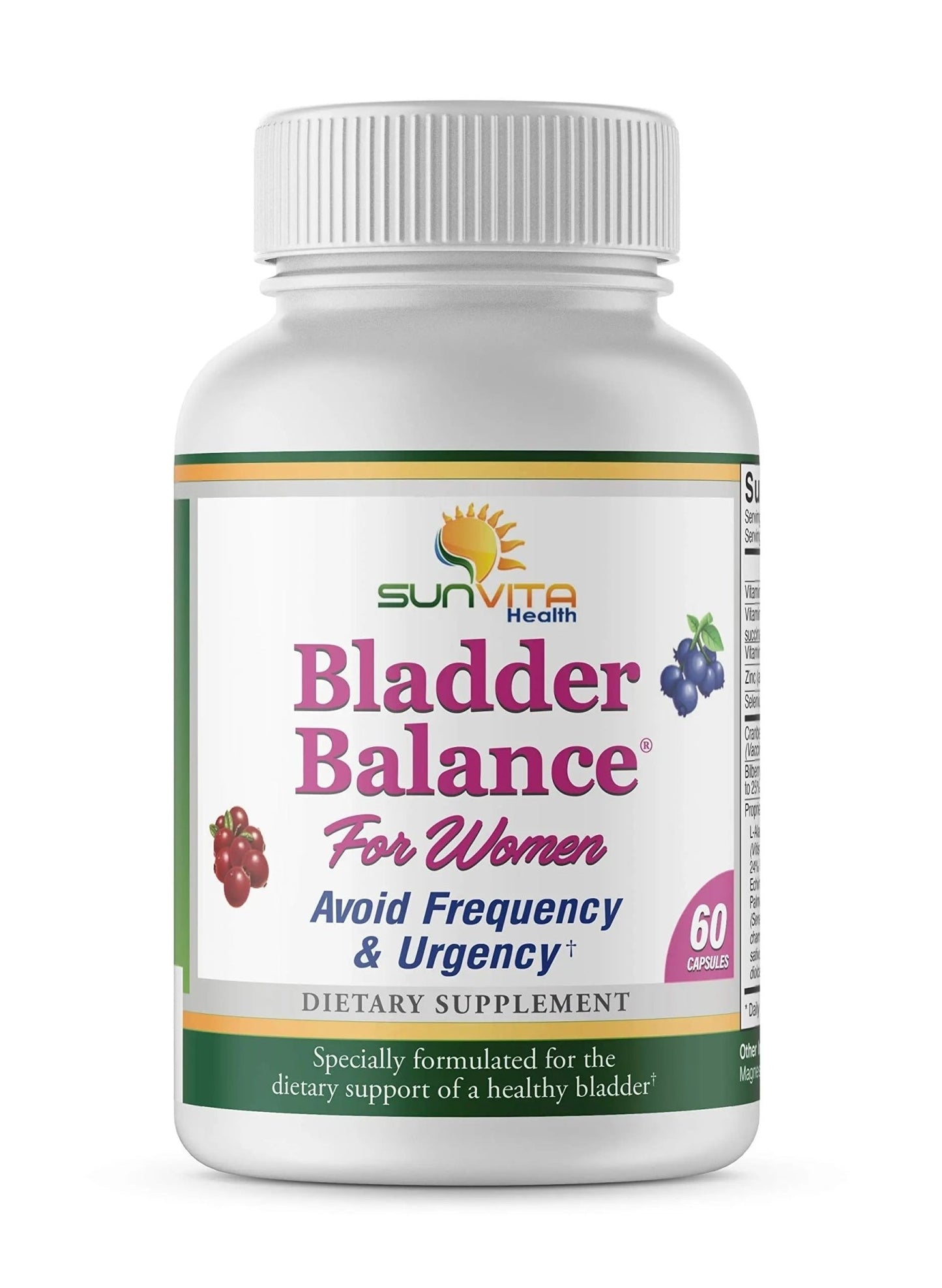 SunVita Health - Bladder Balance® - Bladder Control for Women • Bladder Issues Such as Urinary Frequency, Urgency and Urinary Tract Issues! - dailyvitalstore