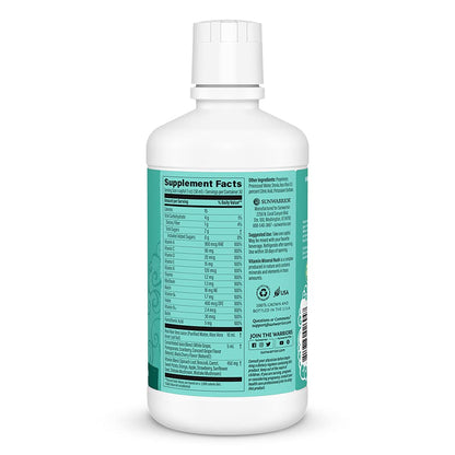 Sunwarrior Liquid Multivitamin Supplements & Minerals Vegan Plant-Based with Aloe Vera for Men and Women | Energy & Immune Support Gluten Sugar Dairy Free | 30 Fl Oz - dailyvitalstore