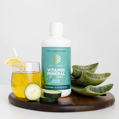 Sunwarrior Liquid Multivitamin Supplements & Minerals Vegan Plant-Based with Aloe Vera for Men and Women | Energy & Immune Support Gluten Sugar Dairy Free | 30 Fl Oz - dailyvitalstore
