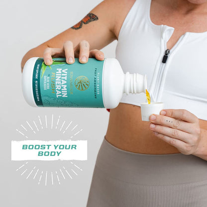 Sunwarrior Liquid Multivitamin Supplements & Minerals Vegan Plant-Based with Aloe Vera for Men and Women | Energy & Immune Support Gluten Sugar Dairy Free | 30 Fl Oz - dailyvitalstore