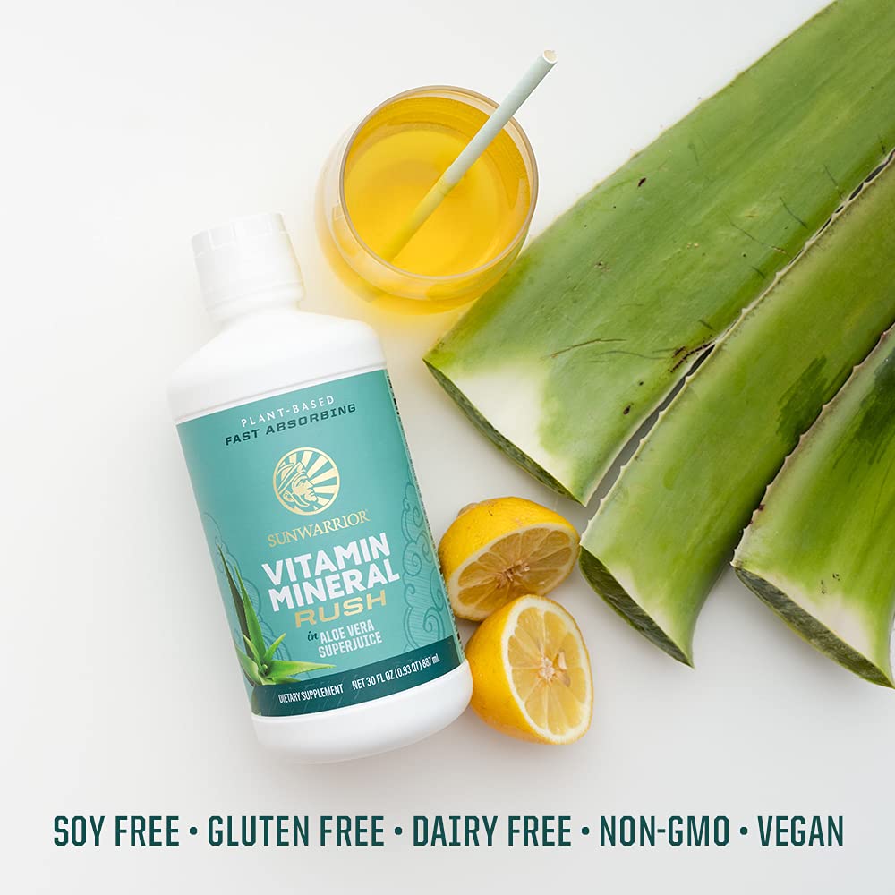 Sunwarrior Liquid Multivitamin Supplements & Minerals Vegan Plant-Based with Aloe Vera for Men and Women | Energy & Immune Support Gluten Sugar Dairy Free | 30 Fl Oz - dailyvitalstore