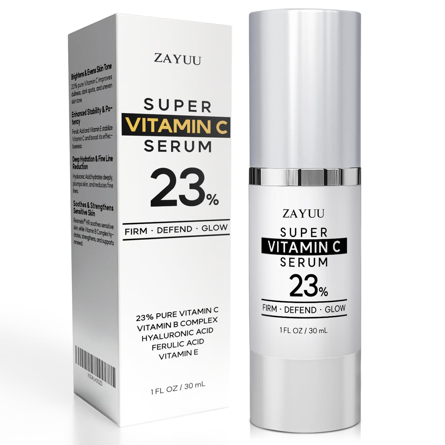 Super Korean Vitamin C Face Serum 23%: Brightening Hydrating Formula with Hyaluronic Acid, Vitamin E & Ferulic Acid — Anti-Aging Serum for Wrinkles, - dailyvitalstore