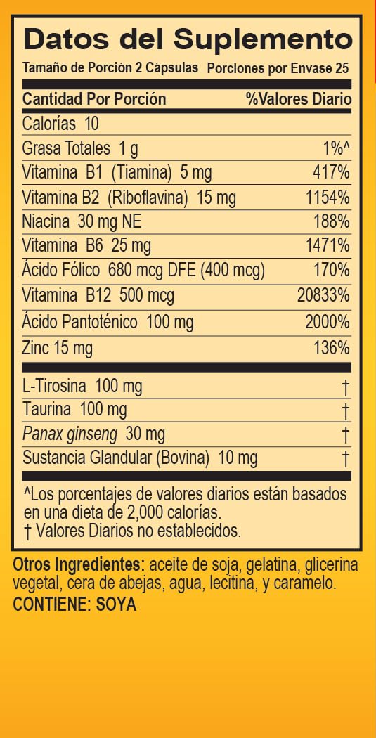 Super Macho Dietary Supplement with High Potency Zinc & 7 B Vitamins, No Preservatives, Sugar or Caffeine, Made in USA, 50 Softgels (3 Pack) - dailyvitalstore