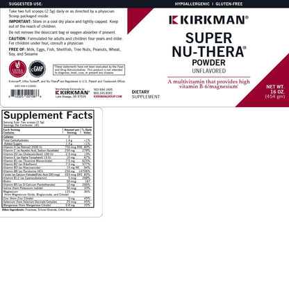 Super Nu-Thera Powder - Hypoallergenic - Unflavored - 16 Ounces - dailyvitalstore