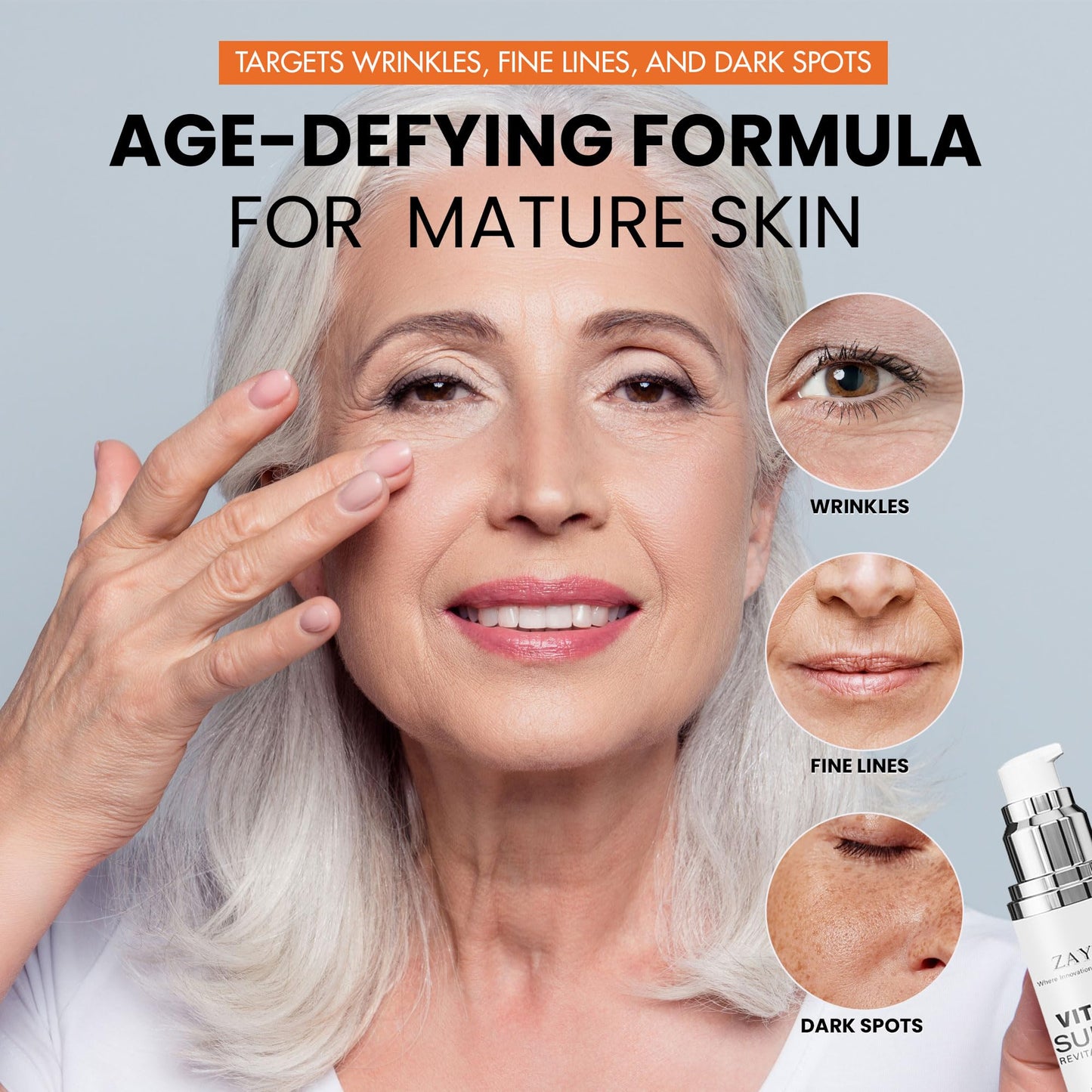 Super Vitamin C Face Serum for Mature Skin: Hydrating Brightening Formula - Vitamin C, Hyaluronic Acid, Vitamin E, Caffeine - dailyvitalstore