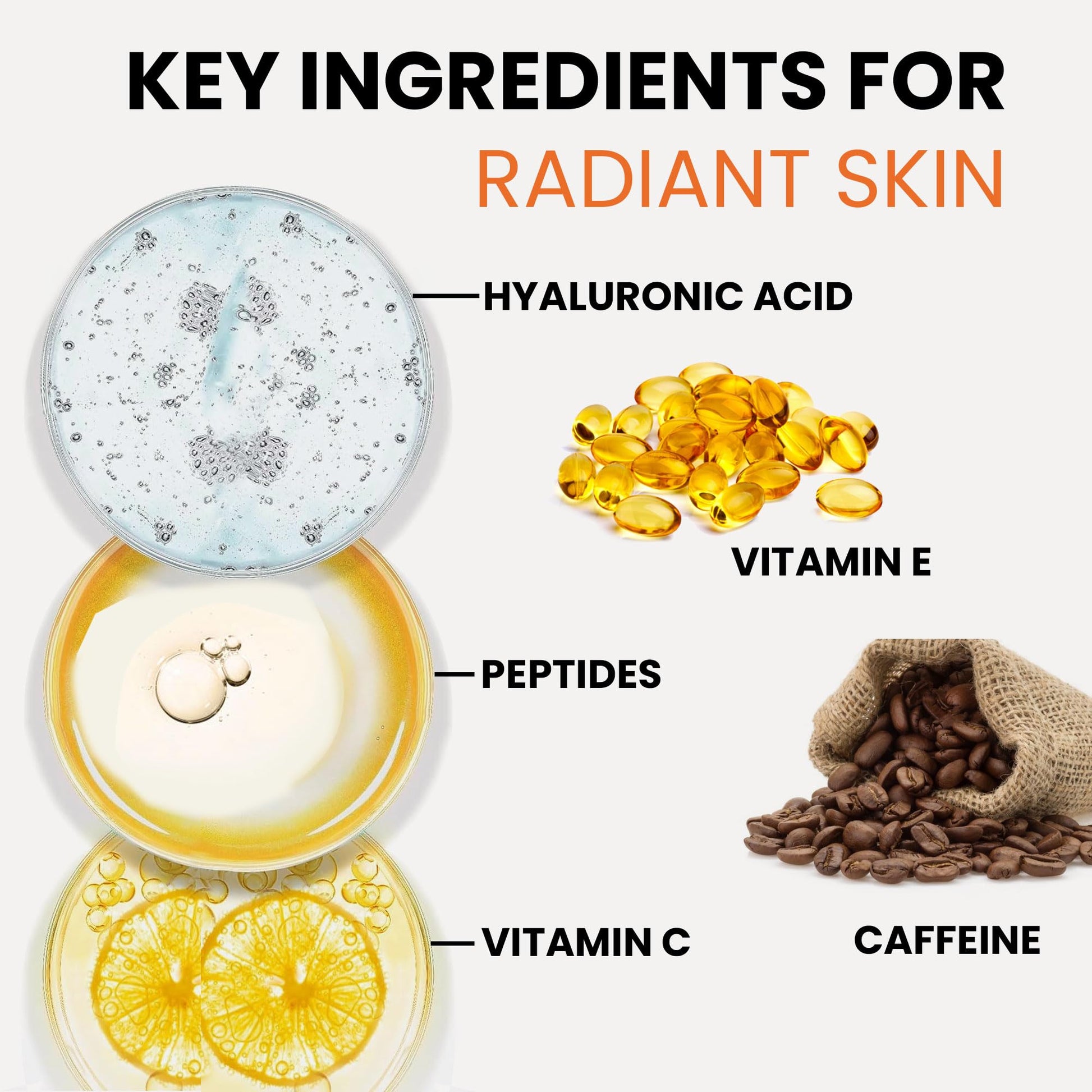 Super Vitamin C Face Serum for Mature Skin: Hydrating Brightening Formula - Vitamin C, Hyaluronic Acid, Vitamin E, Caffeine - dailyvitalstore