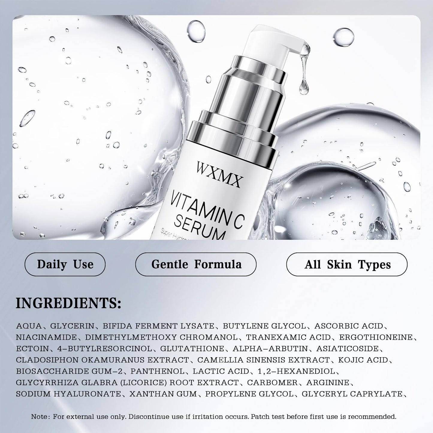 Super Vitamin C Serum for Face: All-in-One Hydrating Anti-Aging Formula by Vitamin C, Hyaluronic Acid, Caffeine-Firming, Lifting, Targets Dark Spots, - dailyvitalstore